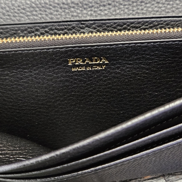 PRADA Logo Leather Long Bifold Wallet - Picture 6 of 10